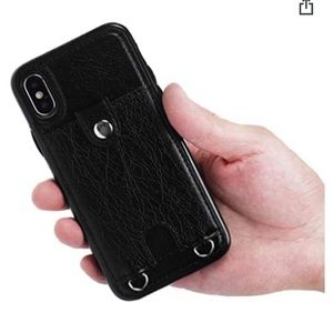 Tom's Village PU Leather Wallet Case for iPhone Xs/X